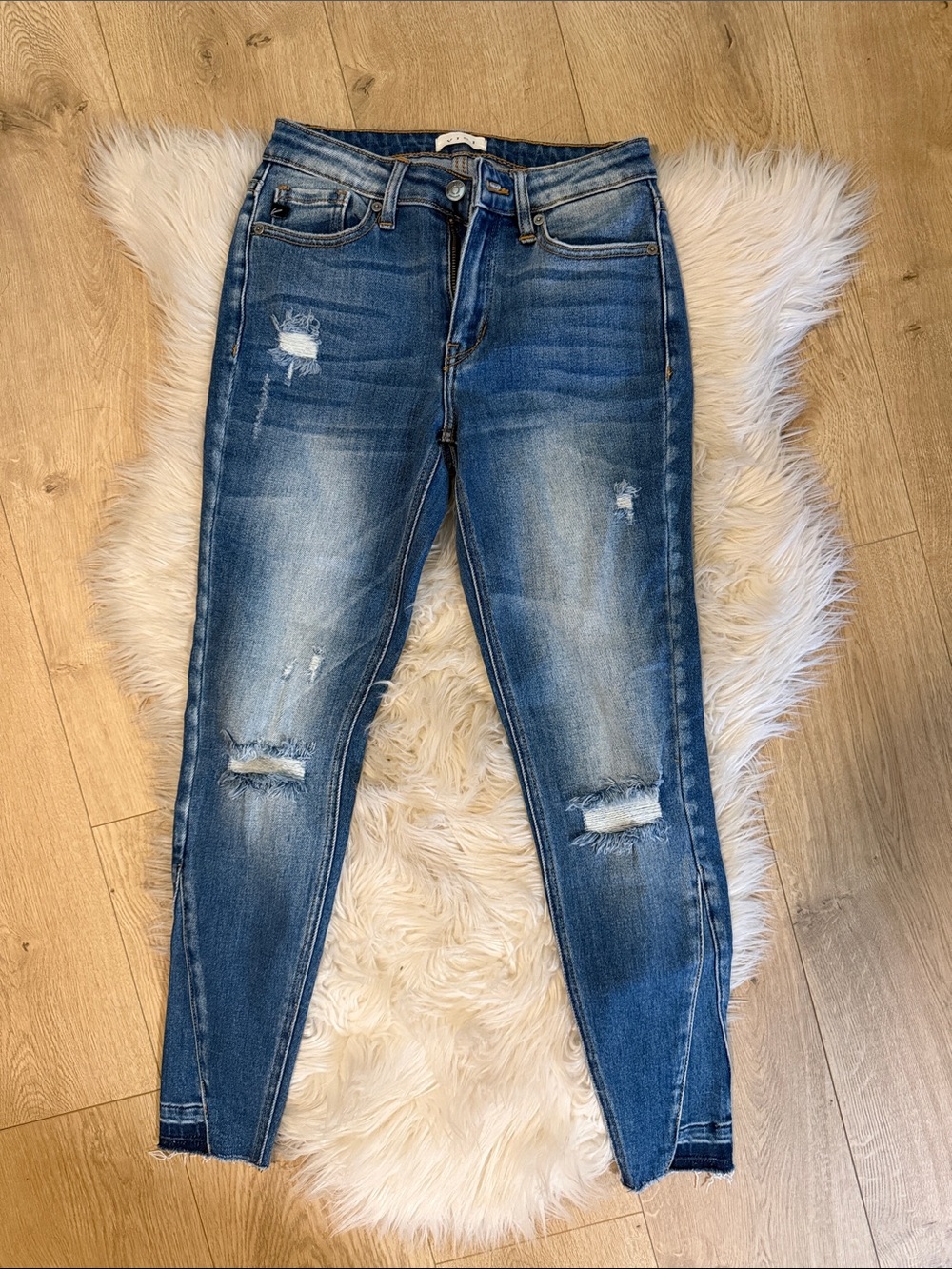 KanCan Distressed Dark Blue Skinny Jeans